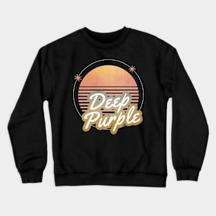 deep p ll retro 80s moon Crewneck Sweatshirt